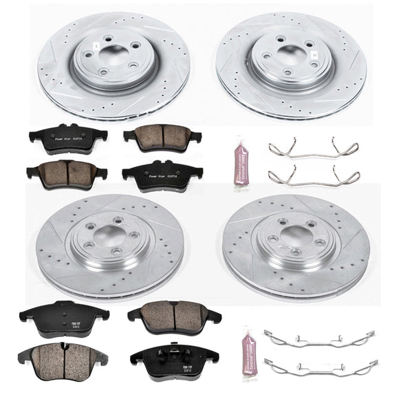 PowerStop Z23 Daily Driver Carbon-Fiber Ceramic Brake Pad and Drilled & Slotted