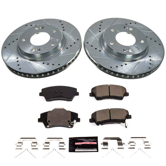 PowerStop Z23 Daily Driver Carbon-Fiber Ceramic Brake Pad and Drilled & Slotted