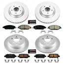 PowerStop Genuine Geomet Coated Rotor and Low-Dust Ceramic Brake Pad Kit