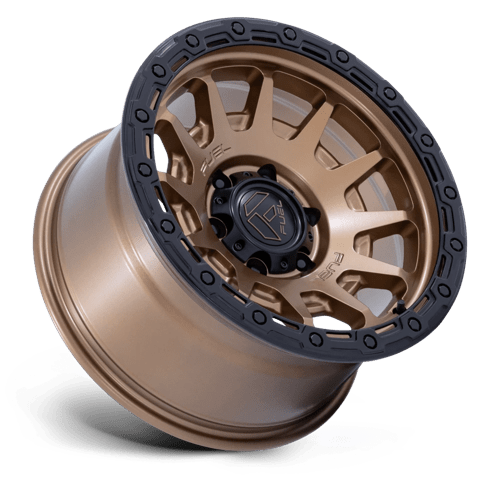 17x8.5 Fuel Off-Road FC884 Fortress Matte Bronze Black Lip 6x139.7 ET25 Wheel