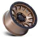 17x8.5 Fuel Off-Road FC884 Fortress Matte Bronze Black Lip 6x139.7 ET25 Wheel