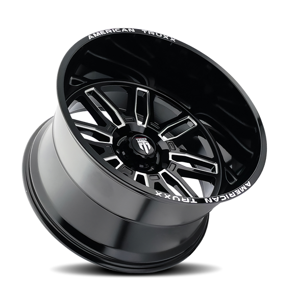 20x10 American Truxx AT1915 Restless Black Milled 6x135 ET-25 Wheel Rim