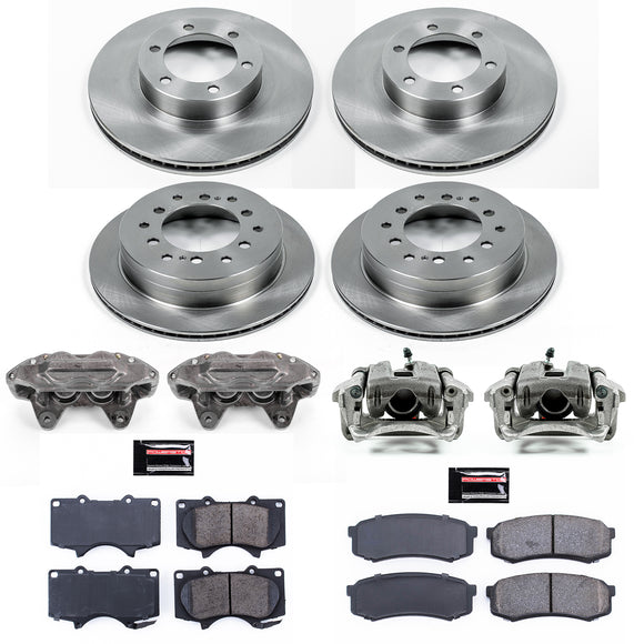 PowerStop OE Stock Replacement Low-Dust Ceramic Brake Pad, Rotor and Caliper Kit