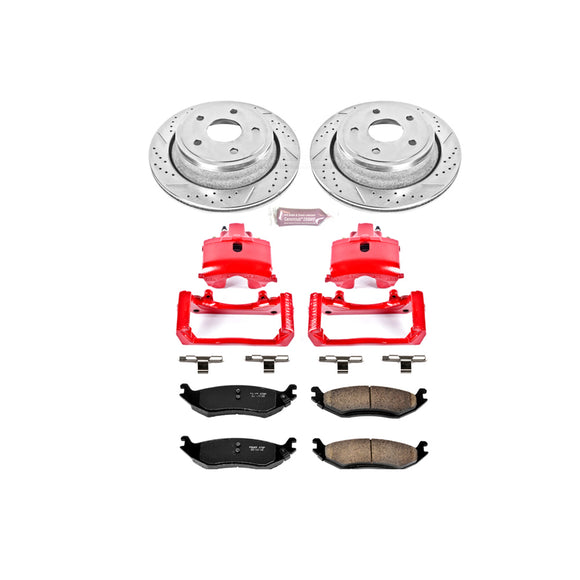 PowerStop Z23 Daily Driver Carbon-Fiber Ceramic Pads Drilled & Slotted Rotor & C