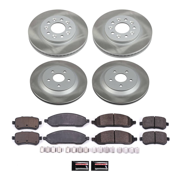 PowerStop Semi-Coated Rotor and Low-Dust Ceramic Brake Pad Kit