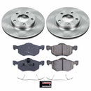 PowerStop OE Stock Replacement Low-Dust Ceramic Brake Pad and Rotor Kit