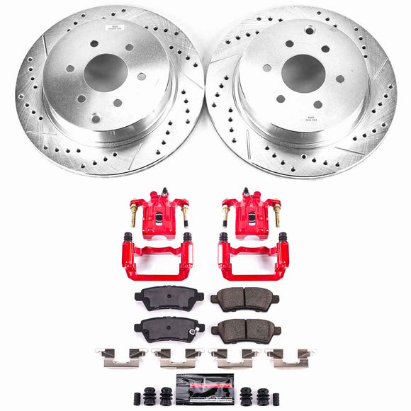 PowerStop Z23 Daily Driver Carbon-Fiber Ceramic Pads Drilled & Slotted Rotor & C