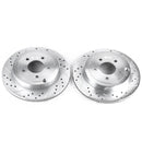 PowerStop Evolution Drilled Slotted Rotors Pair Rear For Ford Edge