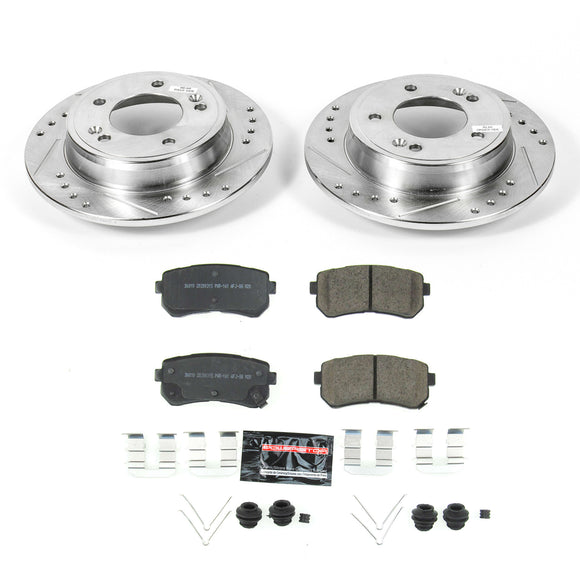 PowerStop Z23 Daily Driver Carbon-Fiber Ceramic Brake Pad and Drilled & Slotted