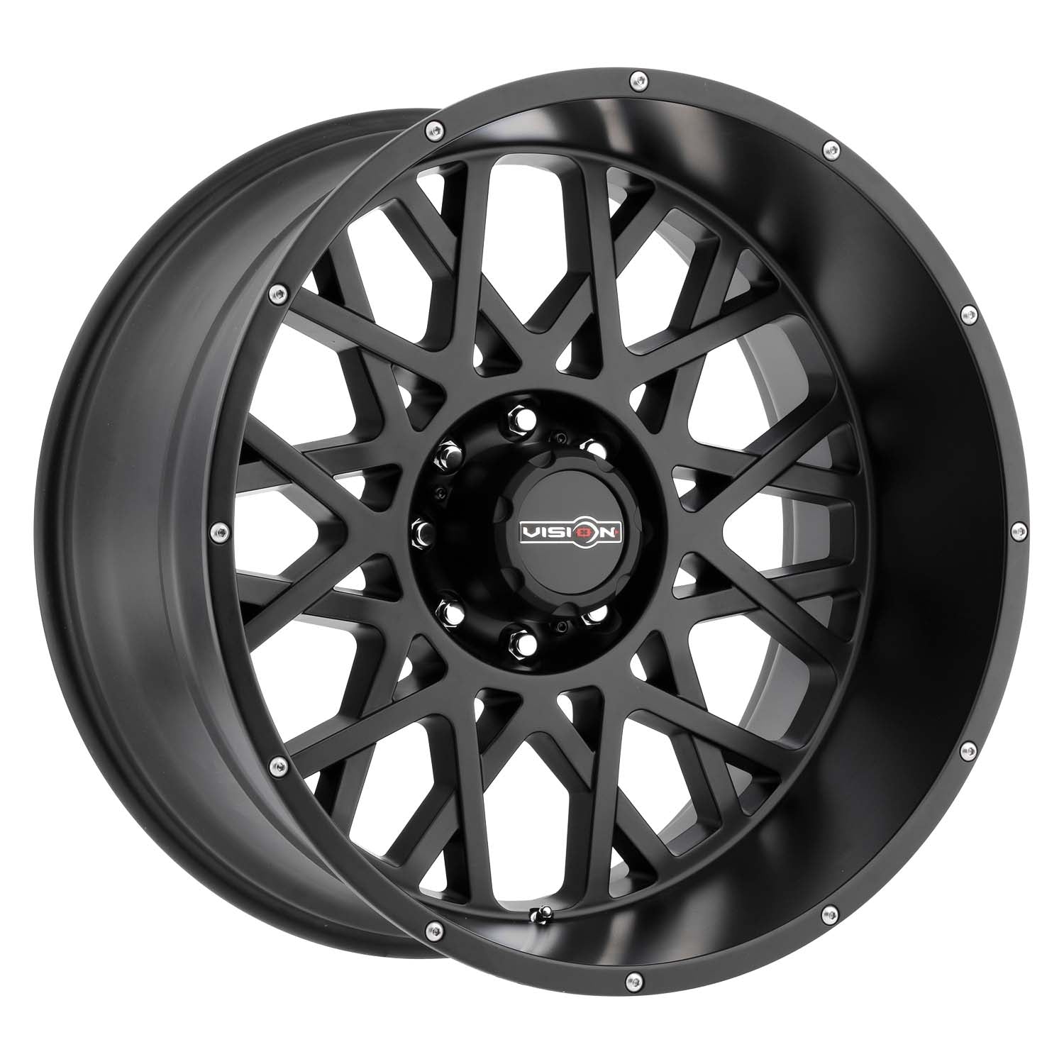 22x10 Vision 412 Rocker Satin Black 8x165.1 8x6.5 ET-19 Wheel Rim - 0