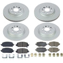 PowerStop Genuine Geomet Coated Rotor and Low-Dust Ceramic Brake Pad Kit