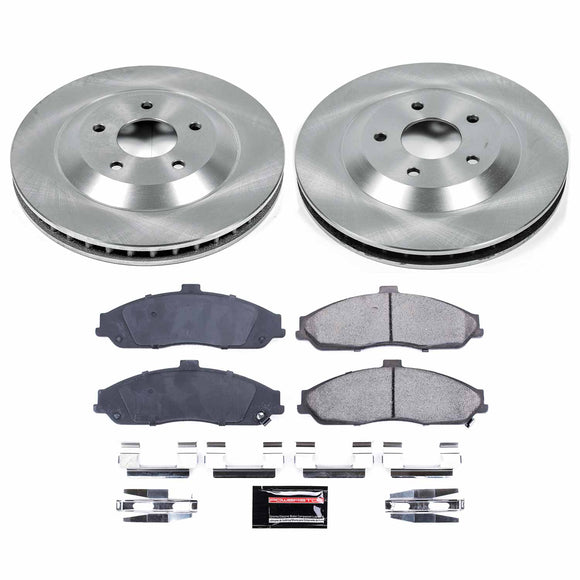 PowerStop OE Stock Replacement Low-Dust Ceramic Brake Pad and Rotor Kit
