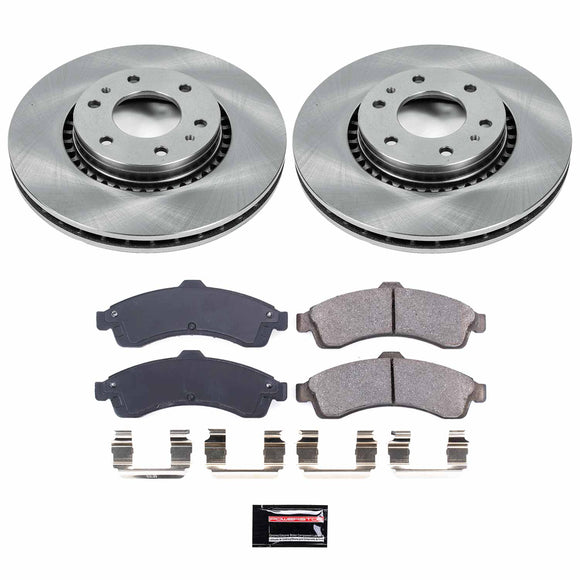 PowerStop OE Stock Replacement Low-Dust Ceramic Brake Pad and Rotor Kit