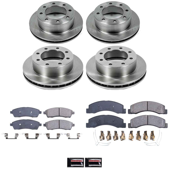 PowerStop OE Stock Replacement Low-Dust Ceramic Brake Pad and Rotor Kit
