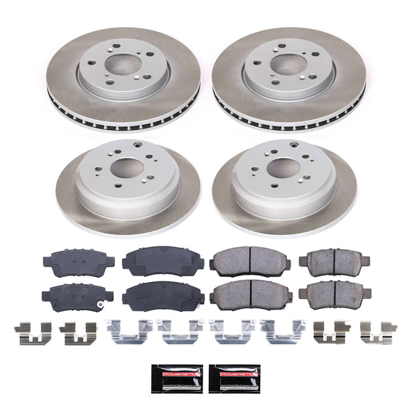 PowerStop Semi-Coated Rotor and Low-Dust Ceramic Brake Pad Kit
