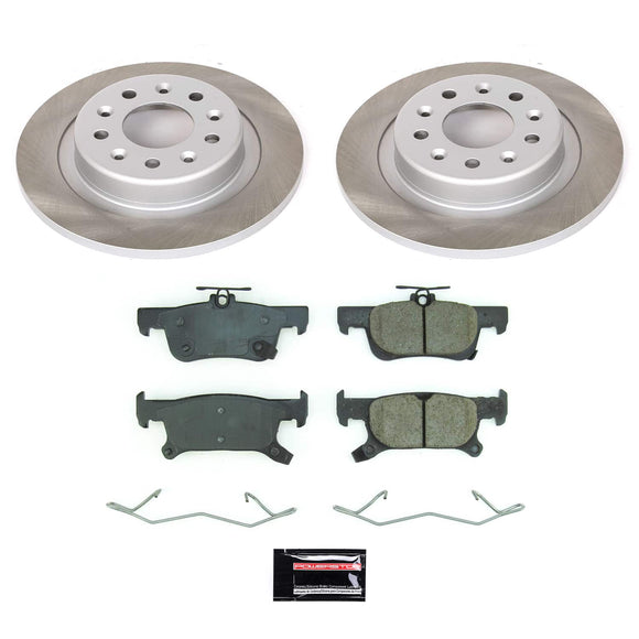 PowerStop Semi-Coated Rotor and Low-Dust Ceramic Brake Pad Kit