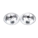 PowerStop Evolution Drilled Slotted Rotors Pair Rear For Chrysler PT Cruiser