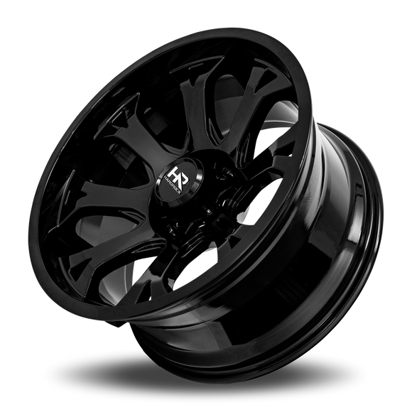 24x14 Hardrock BloodShot Xposed Gloss Black 6x135 ET-76 wheel/rim