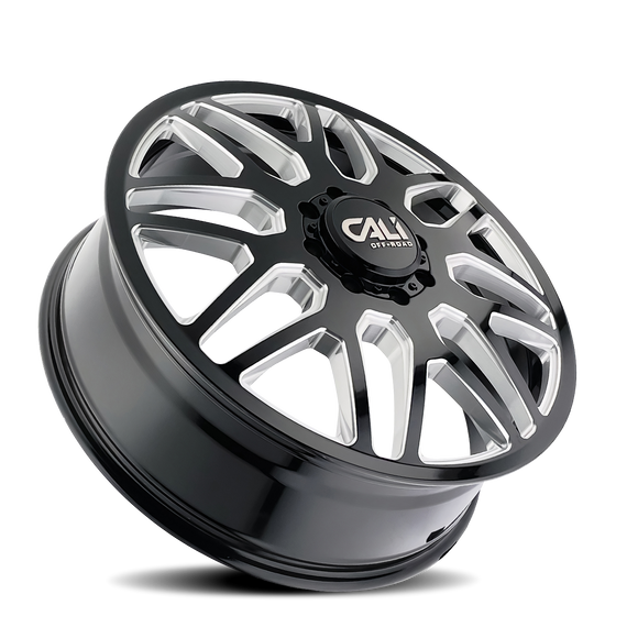 22x8.25 Cali Off-Road Invader Dually Gloss Black Milled 8x165.1 ET-192 Wheel
