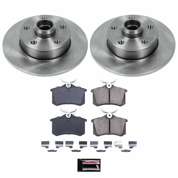 PowerStop OE Stock Replacement Low-Dust Ceramic Brake Pad and Rotor Kit