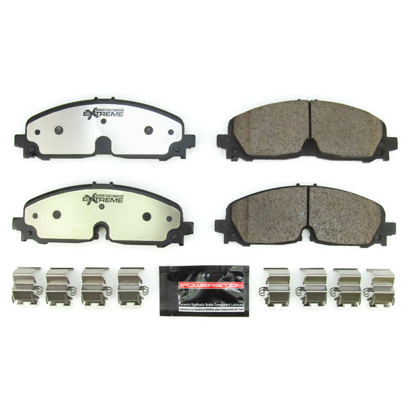 PowerStop Z36 Truck And Tow Carbon-Fiber Ceramic Brake Pads With Hardware