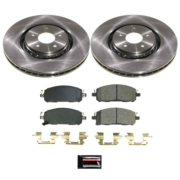PowerStop OE Stock Replacement Low-Dust Ceramic Brake Pad and Rotor Kit