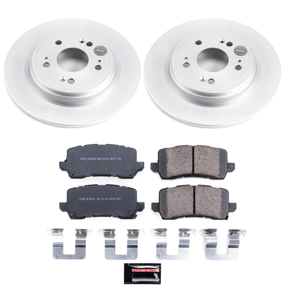 PowerStop Genuine Geomet Coated Rotor and Low-Dust Ceramic Brake Pad Kit