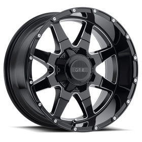20x9 G-FX TR-12 Gloss Black Milled 8x165.1 ET12 wheel/rim