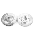 PowerStop Evolution Drilled Slotted Rotors Pair Front For Hyundai Sonata