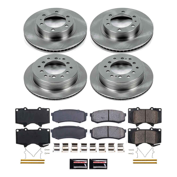 PowerStop OE Stock Replacement Low-Dust Ceramic Brake Pad and Rotor Kit