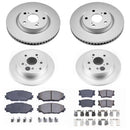 PowerStop Genuine Geomet Coated Rotor and Low-Dust Ceramic Brake Pad Kit