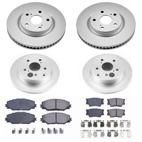 PowerStop Genuine Geomet Coated Rotor and Low-Dust Ceramic Brake Pad Kit