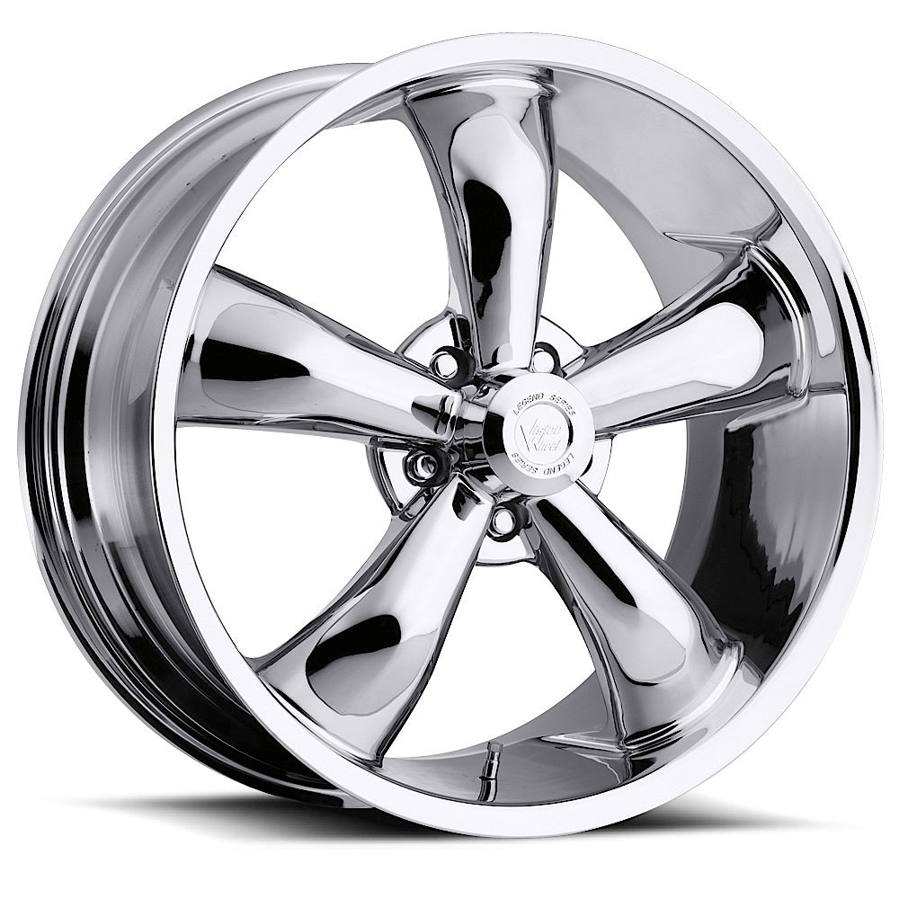 18x8.5 Vision 142 Legend 5 Chrome 5x120.65 5x4.75 ET-6 Wheel Rim - 0