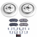 PowerStop Genuine Geomet Coated Rotor and Low-Dust Ceramic Brake Pad Kit