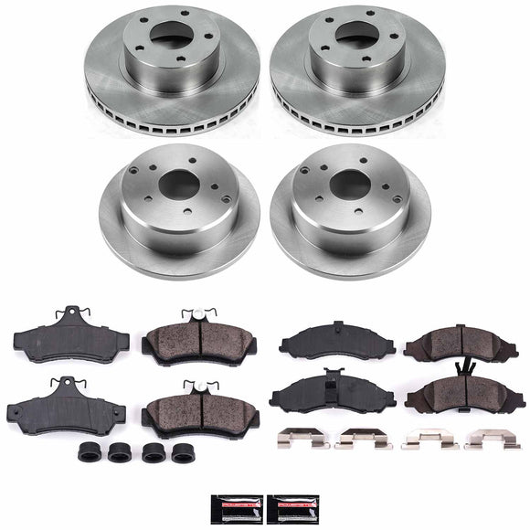 PowerStop OE Stock Replacement Low-Dust Ceramic Brake Pad and Rotor Kit