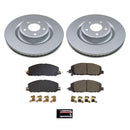 PowerStop Genuine Geomet Coated Rotor and Low-Dust Ceramic Brake Pad Kit