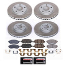 PowerStop Semi-Coated Rotor and Low-Dust Ceramic Brake Pad Kit
