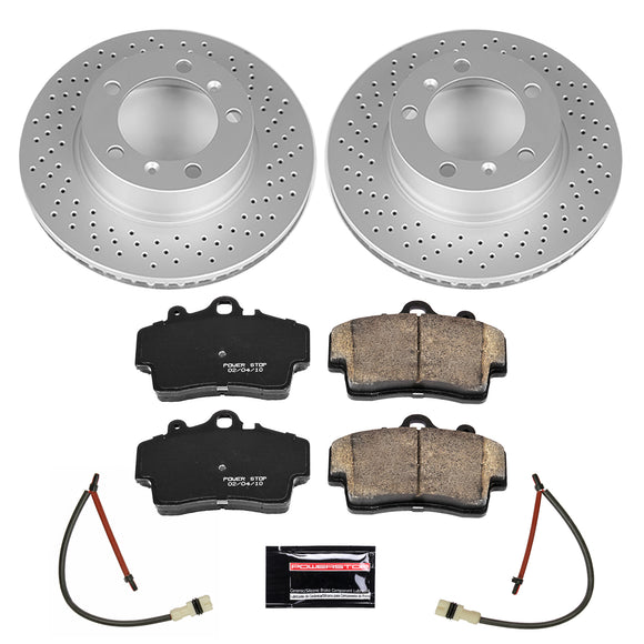 PowerStop Genuine Geomet Coated Rotor and Carbon-Fiber Ceramic Brake Pad Kit