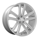 26X10 DUB S257 FLEX Gloss Silver Brushed Face 5X127 ET10 wheel/rim-3