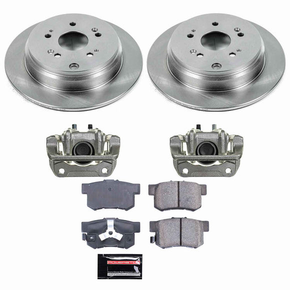 PowerStop OE Stock Replacement Low-Dust Ceramic Brake Pad, Rotor and Caliper Kit