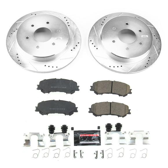PowerStop Z23 Daily Driver Carbon-Fiber Ceramic Brake Pad and Drilled & Slotted