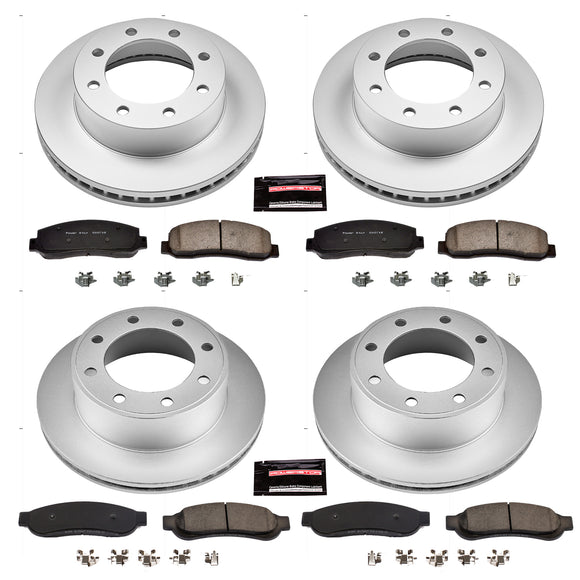 PowerStop Genuine Geomet Coated Rotor and Low-Dust Ceramic Brake Pad Kit