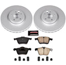 PowerStop Genuine Geomet Coated Rotor and Carbon-Fiber Ceramic Brake Pad Kit