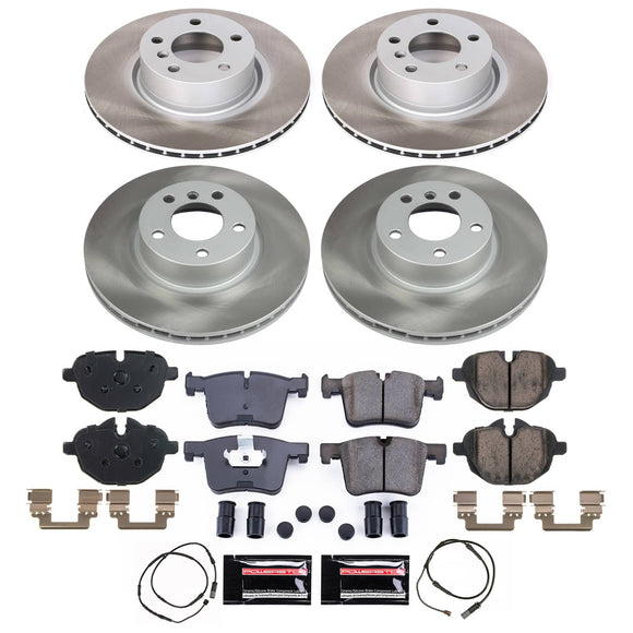 PowerStop Semi-Coated Rotor and Low-Dust Ceramic Brake Pad Kit