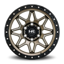 17x9 Hardrock H105 Matte Bronze-Black 6x139.7 ET1 wheel/rim