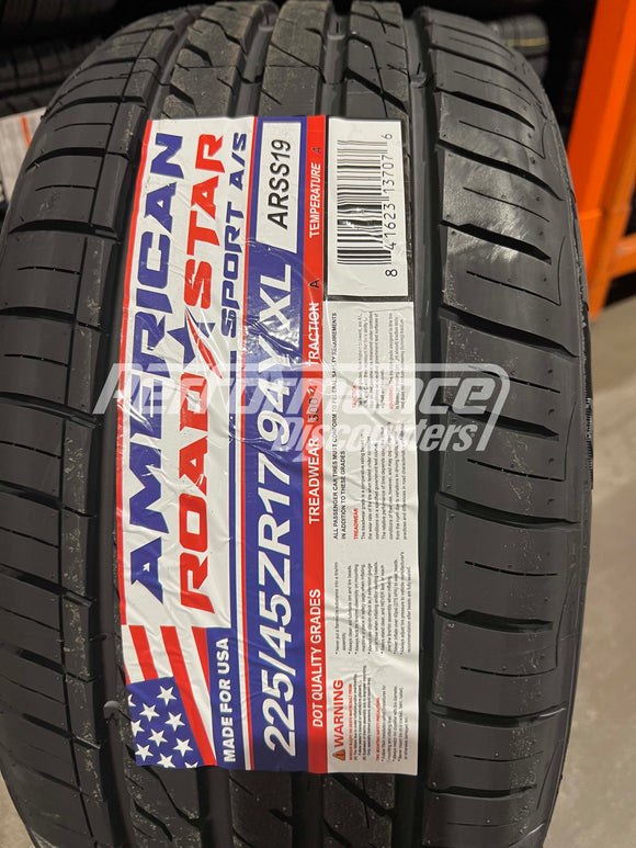 225/45ZR17 American Roadstar Sport A/S 94Y BSW SL 225 45 17 2254517