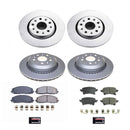 PowerStop Genuine Geomet Coated Rotor and Low-Dust Ceramic Brake Pad Kit