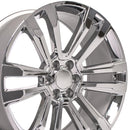24" Replica Wheel CV44 Fits GMC Sierra Denali Rim 24x10 Chrome Wheel