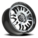 18x8.5 Vision 409 Inferno Black Machined Face 6x114.3 6x4.5 ET0 Wheel Rim