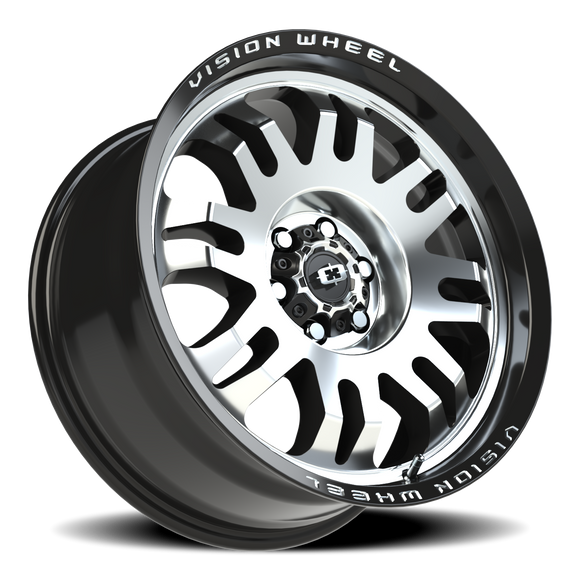 18x8.5 Vision 409 Inferno Black Machined Face 6x114.3 6x4.5 ET0 Wheel Rim